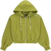 Osaka Cropped Full Zip Sweatshirt Vert S Femme