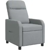 vidaXL Fauteuil inclinable Gris clair Tissu