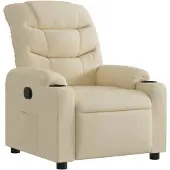 vidaXL Fauteuil relax Tissu Crème