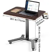 Vevor Bureau Assis-Debout Réglable en Hauteur 715x520 mm Bureau Mobile