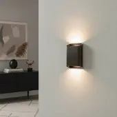 Artdelight Lampe murale Diaz L Bronze foncé