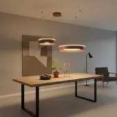Lyora Lampe pendante moderne Olivia Double marron