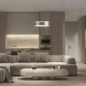 Lyora Lampe pendante moderne Olivia nickel Ø 40cm
