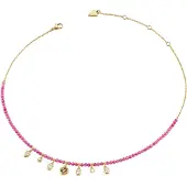 GUESS Damenhalskette JUBN06144JWYGFCTU, (Acier inoxydable, Verre, Zircone)
