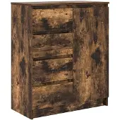 vidaXL Sideboard avec tiroirs chêne fumé 71x35x84 cm Bois composite