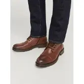 Jack & Jones Bottines à lacets 'JFWDexter' pueblo / brun foncé