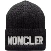 Moncler Bonnet 'Wollmütze' noir / blanc