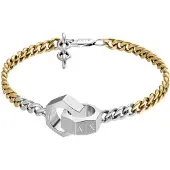 Armani Exchange Bracelet 'CLASSIC' or / argent