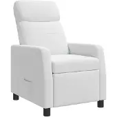 vidaXL Fauteuil relax blanc, revêtement en tissu, marque