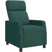 vidaXL Fauteuil relax vert foncé Tissu