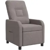 vidaXL Fauteuil de relaxation Taupe Tissu