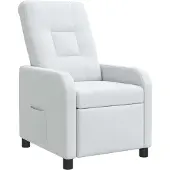 vidaXL Fauteuil relax blanc, revêtement en tissu, marque