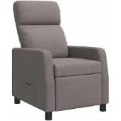 vidaXL Fauteuil inclinable Taupe Tissu