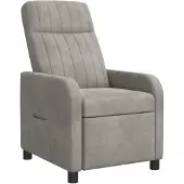 vidaXL Fauteuil inclinable Gris clair Velours (V)
