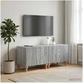 vidaXL : Meuble TV Sonoma, gris, en panneaux de particules