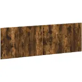 vidaXL Tête de lit murale BREDA, bois imitation chêne fumé