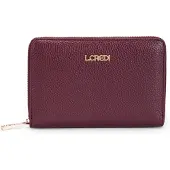 L.credi porte-monnaie Perla Zip Around Wallet Cherry Shade framboise