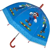 Super Mario Unisexe, Parapluie, Super Mario Paraplu 45cm, Multicolore, Bleu