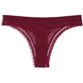 HUGO String avec finition en dentelle et logos manuscrits