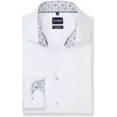 Olymp Luxor Chemise Fine Herringbone White Blanc taille 46