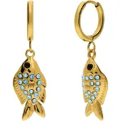 Lucardi Boucles d'oreilles turquoise / or
