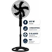 Opviq Ventilateur sur pied Alpina 18, Ventilateur, Noir