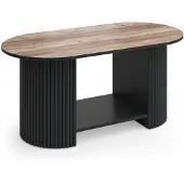 Vicco Table basse Calero Chêne rustique/Noir 100x50cm, Model 61470