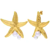 Lucardi Boucles d'oreilles or / blanc