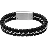 Lucardi Bracelet noir / argent