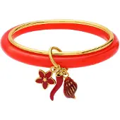Lucardi Bracelet or / rouge
