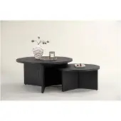 Ebuy24 Saltö table basse ensemble de 2 noir.