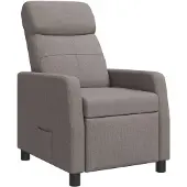 vidaXL Fauteuil inclinable Taupe Tissu