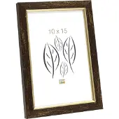 Deknudt Frames Deknudt Cadre en plastique S46A noir et or 10x15 cm