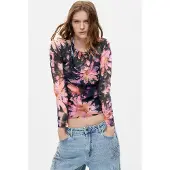 Desigual Chemisier bleu marine / violet / rose ancienne