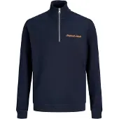 Jack & jones Junior Sweat 'JORNORREBRO' bleu foncé / orange