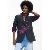 Desigual Blazer graphite / gris clair / rose clair