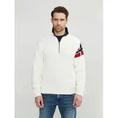 Holebrook Pull-over ' Norwegian ' blanc cassé