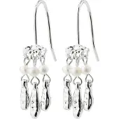 Pilgrim Boucles d'oreilles 'Virel' argent / blanc naturel
