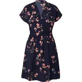 Vero Moda Robe-chemise 'VMNEWHALLIE' bleu marine / marron / jaune clair / abricot