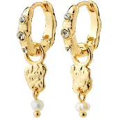 Pilgrim Boucles d'oreilles or / transparent / blanc perle