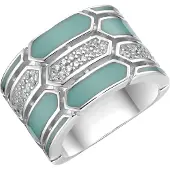 Giorgio Martello Milano Bague émeraude / argent / transparent