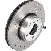 Brembo Disque de frein 09C39813 avant, ventilé, rainuré, à haute teneur en carbone, 1 pièce