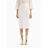 Armani Exchange pour femme. 8NYN9AYMH6Z1130 Jupe midi blanche (XL), Casuel, Viscose