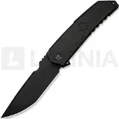 We Knife Couteau pliant Capstan, Black Titanium, Black Stonewash
