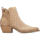 Refresh pour femme. 17504101-BEIGE Bottines 175041 beige (39), Marron, 3 à 5 cm, Fermeture éclair, Casuel