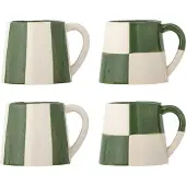 Bloomingville Lot de 4 tasses Floki vertes
