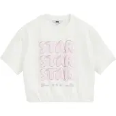 We fashion T-Shirt rose clair / blanc