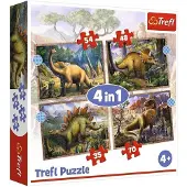 Trefl Puzzle 4 in 1 set Dinosaurs