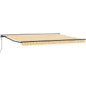 vidaXL Cadre de store jaune et blanc 450 x 300 cm