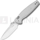Kizer Cutlery Couteau pliant Khamsin Nitro-V, Patterned Silver Aluminum, Satin